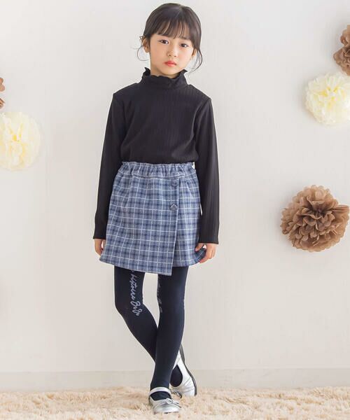 BeBe Petits Pois Vert / ベベ プチ ポワ ヴェール ミニ・ひざ丈スカート | 【店舗限定】巻きスカート風キュロットパンツ(95~150cm) | 詳細11