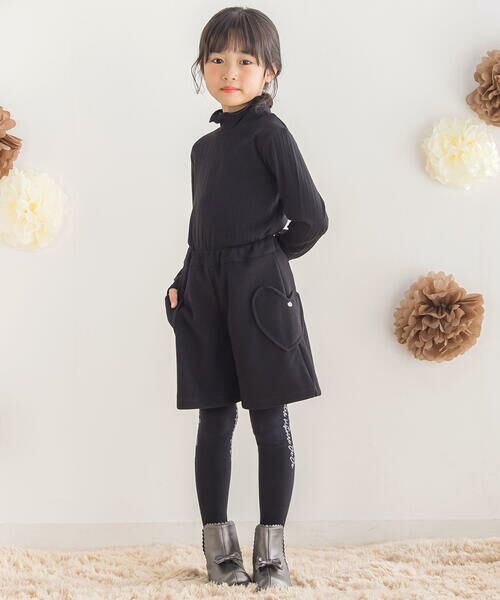 BeBe Petits Pois Vert / ベベ プチ ポワ ヴェール ミニ・ひざ丈スカート | 【店舗限定】ハートポケットニットコールキュロットパンツ(95~160cm) | 詳細9