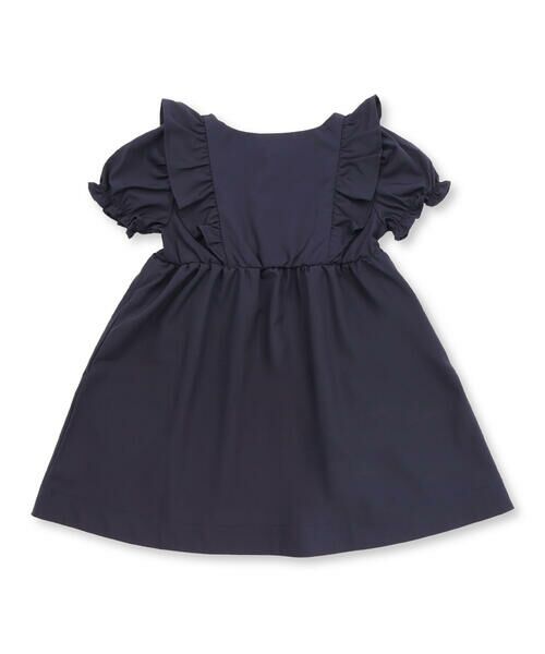 BeBe Petits Pois Vert / ベベ プチ ポワ ヴェール ミニ丈・ひざ丈ワンピース | センタータックパフスリーブワンピース(95~150cm) | 詳細7