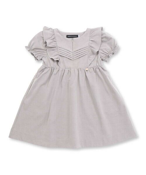 BeBe Petits Pois Vert / ベベ プチ ポワ ヴェール ミニ丈・ひざ丈ワンピース | センタータックパフスリーブワンピース(95~150cm) | 詳細9