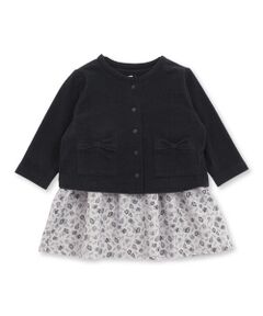 BeBe Petits Pois Vert / ベベ プチ ポワ ヴェール ベビー・キッズウエア | 【お揃い】花柄ワンピース＋カーディガン セット(70~90cm)