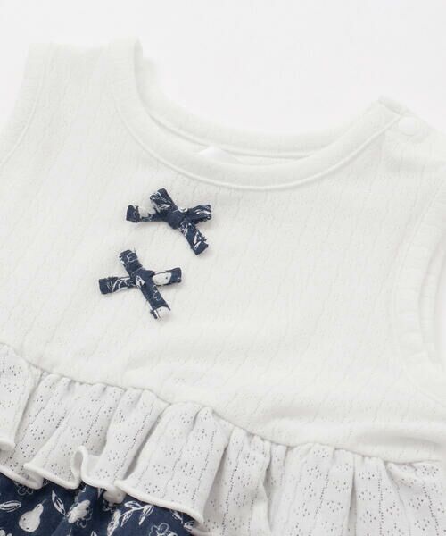 BeBe Petits Pois Vert / ベベ プチ ポワ ヴェール ベビー・キッズウエア | 【お揃い】花柄ワンピース+カーディガン セット(70~90cm) | 詳細5