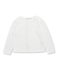 BeBe Petits Pois Vert / ベベ プチ ポワ ヴェール カーディガン・ボレロ | チュールテープリボンポイントカーディガン(95~160cm)