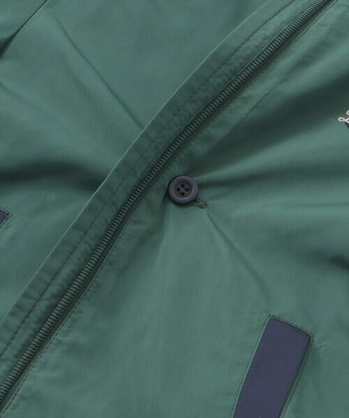 BeBe Petits Pois Vert / ベベ プチ ポワ ヴェール ナイロンジャケット | ドローコード付き配色タフタジャケット(95~150cm) | 詳細16