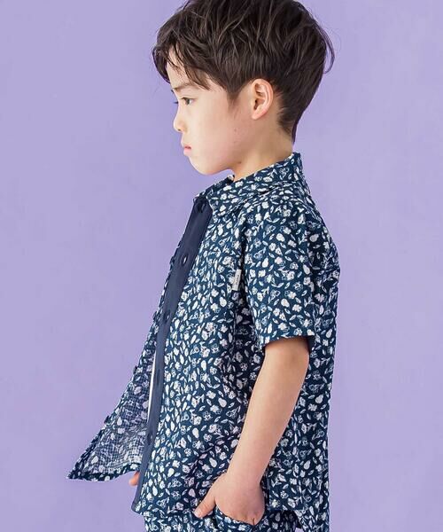 BeBe Petits Pois Vert / ベベ プチ ポワ ヴェール シャツ・ブラウス | 【お揃い】ボタニカル柄シャツ(95~150cm) | 詳細10