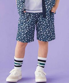 BeBe Petits Pois Vert / ベベ プチ ポワ ヴェール ショート・ハーフ・半端丈パンツ | 【お揃い】ボタニカル柄クライムハーフパンツ(95~150cm)