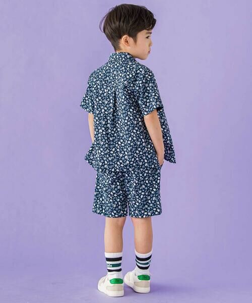 BeBe Petits Pois Vert / ベベ プチ ポワ ヴェール ショート・ハーフ・半端丈パンツ | 【お揃い】ボタニカル柄クライムハーフパンツ(95~150cm) | 詳細2