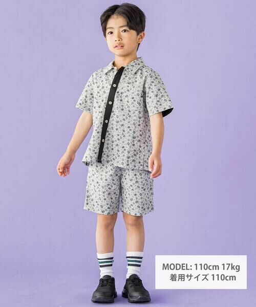 BeBe Petits Pois Vert / ベベ プチ ポワ ヴェール ショート・ハーフ・半端丈パンツ | 【お揃い】ボタニカル柄クライムハーフパンツ(95~150cm) | 詳細13