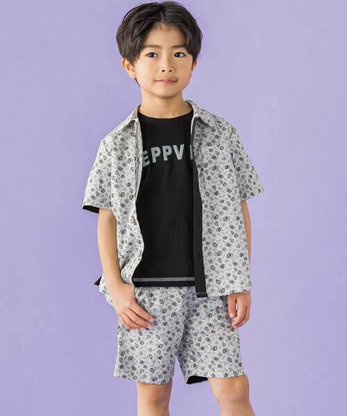 BeBe Petits Pois Vert / ベベ プチ ポワ ヴェール ショート・ハーフ・半端丈パンツ | 【お揃い】ボタニカル柄クライムハーフパンツ(95~150cm) | 詳細15