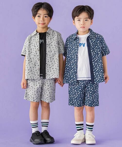 BeBe Petits Pois Vert / ベベ プチ ポワ ヴェール ショート・ハーフ・半端丈パンツ | 【お揃い】ボタニカル柄クライムハーフパンツ(95~150cm) | 詳細16