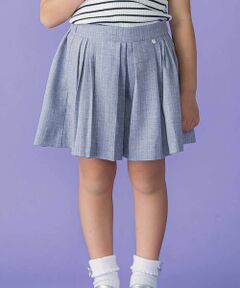 BeBe Petits Pois Vert / ベベ プチ ポワ ヴェール その他パンツ | ツイード風ランダムタックキュロットパンツ(95~150cm)