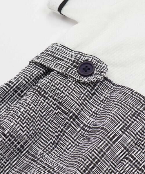 BeBe Petits Pois Vert / ベベ プチ ポワ ヴェール ロンパース | 【お揃い】カノコ＋千鳥格子ベビーロンパース(70~80cm) | 詳細7