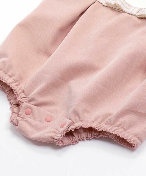 BeBe Petits Pois Vert / ベベ プチ ポワ ヴェール ロンパース | チェックリボンポイントロンパース(70~80cm) | 詳細8