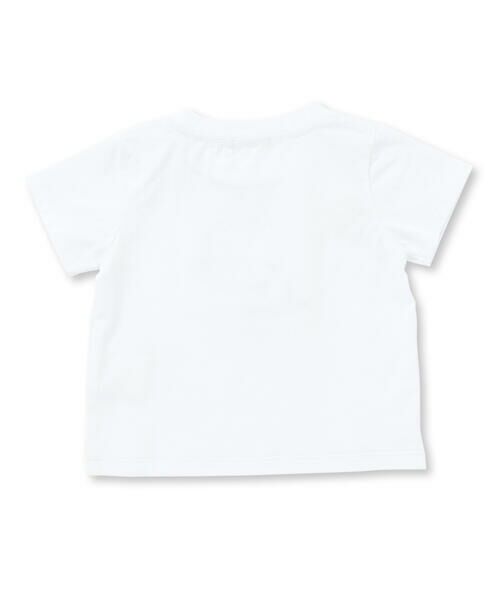 BeBe Petits Pois Vert / ベベ プチ ポワ ヴェール セットアップ | アニマルパッチ刺しゅう半袖Tシャツ+ストライプブルマセット(80~90cm) | 詳細2