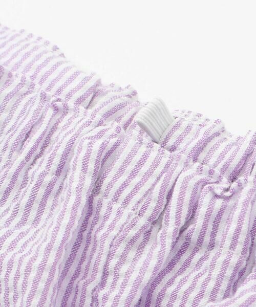 BeBe Petits Pois Vert / ベベ プチ ポワ ヴェール セットアップ | アニマルパッチ刺しゅう半袖Tシャツ+ストライプブルマセット(80~90cm) | 詳細17