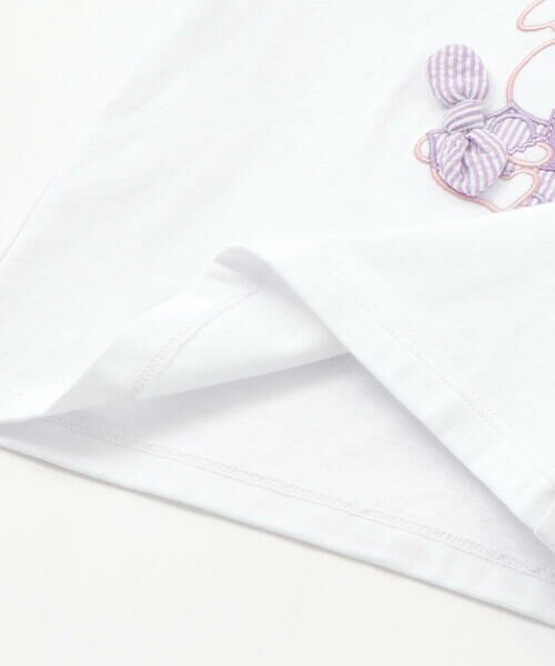 BeBe Petits Pois Vert / ベベ プチ ポワ ヴェール セットアップ | アニマルパッチ刺しゅう半袖Tシャツ+ストライプブルマセット(80~90cm) | 詳細12