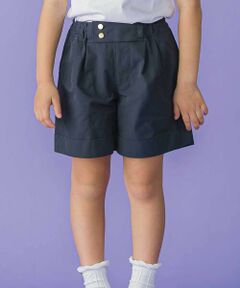 BeBe Petits Pois Vert / ベベ プチ ポワ ヴェール ミニ・ひざ丈スカート | 裾ダブルウエストバンドキュロットパンツ(95~160cm)