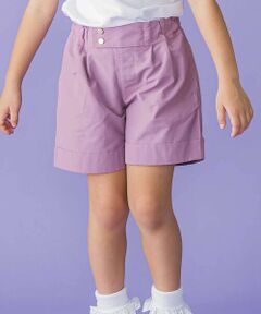 BeBe Petits Pois Vert / ベベ プチ ポワ ヴェール ミニ・ひざ丈スカート | 裾ダブルウエストバンドキュロットパンツ(95~160cm)