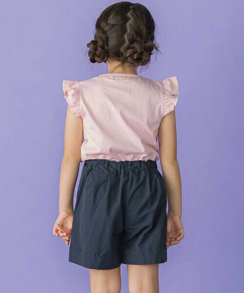 BeBe Petits Pois Vert / ベベ プチ ポワ ヴェール ミニ・ひざ丈スカート | 裾ダブルウエストバンドキュロットパンツ(95~160cm) | 詳細3