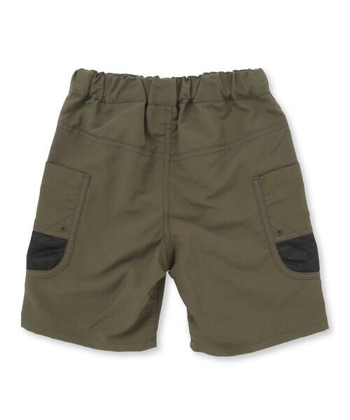 BeBe Petits Pois Vert / ベベ プチ ポワ ヴェール ショート・ハーフ・半端丈パンツ | 【撥水】ポケットメッシュ切り替えサイドポケットハーフパンツ(95~150cm) | 詳細2