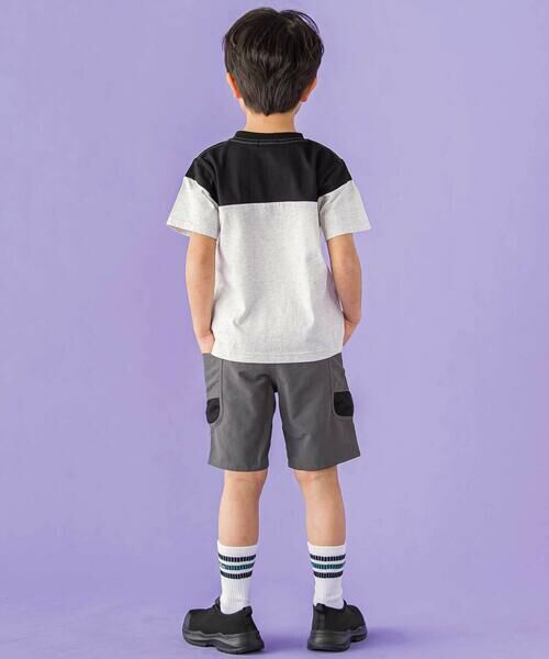 BeBe Petits Pois Vert / ベベ プチ ポワ ヴェール ショート・ハーフ・半端丈パンツ | 【撥水】ポケットメッシュ切り替えサイドポケットハーフパンツ(95~150cm) | 詳細5