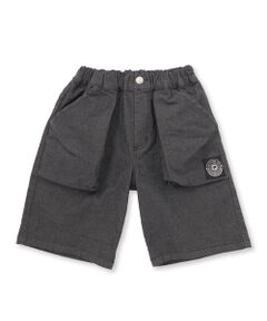 BeBe Petits Pois Vert / ベベ プチ ポワ ヴェール ショート・ハーフ・半端丈パンツ | ストレッチカラーデニムアウトポケットハーフパンツ(95~150cm)