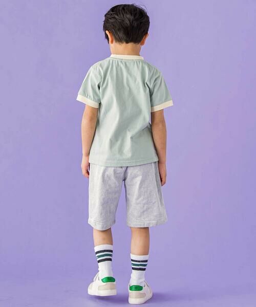BeBe Petits Pois Vert / ベベ プチ ポワ ヴェール ショート・ハーフ・半端丈パンツ | ストレッチカラーデニムアウトポケットハーフパンツ(95~150cm) | 詳細2