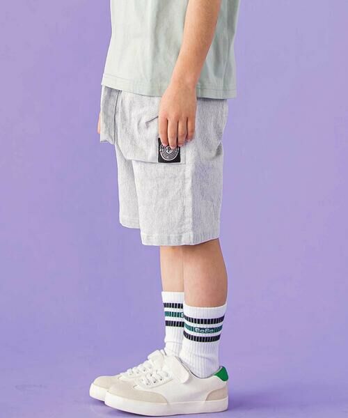 BeBe Petits Pois Vert / ベベ プチ ポワ ヴェール ショート・ハーフ・半端丈パンツ | ストレッチカラーデニムアウトポケットハーフパンツ(95~150cm) | 詳細3