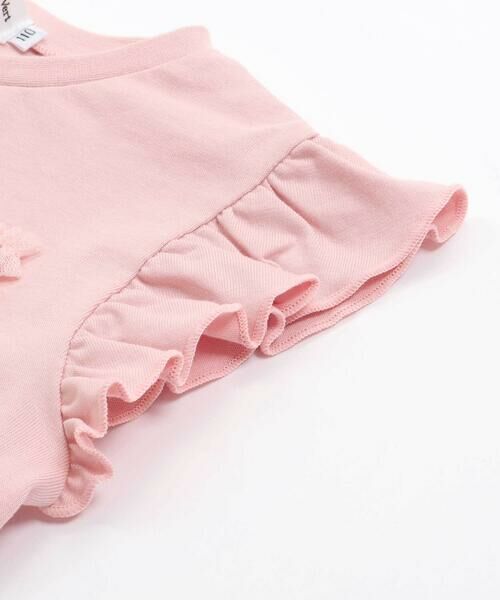 BeBe Petits Pois Vert / ベベ プチ ポワ ヴェール Tシャツ | おめかしGIRLプリント天竺フリルスリーブTシャツ(95~150cm) | 詳細14