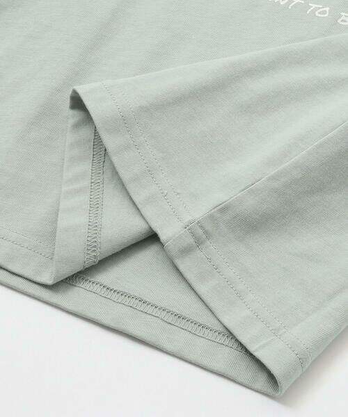 BeBe Petits Pois Vert / ベベ プチ ポワ ヴェール Tシャツ | フォトプリント天竺配色半袖リンガーTシャツ(95~150cm) | 詳細12