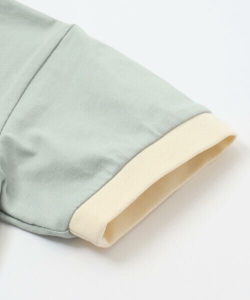 BeBe Petits Pois Vert / ベベ プチ ポワ ヴェール Tシャツ | フォトプリント天竺配色半袖リンガーTシャツ(95~150cm) | 詳細11