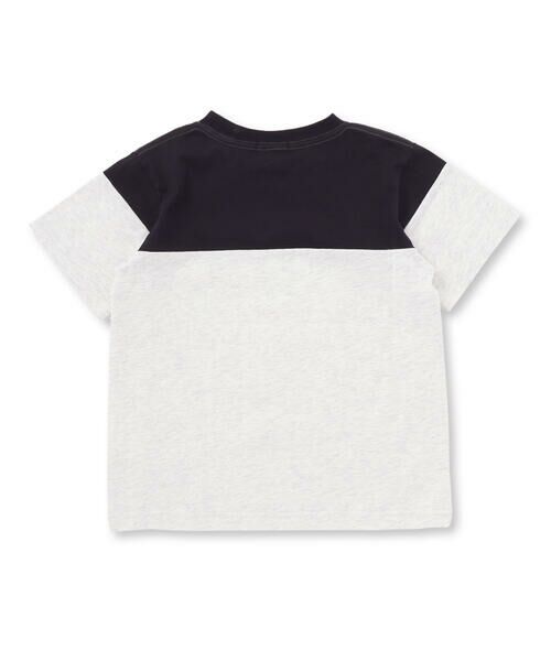 BeBe Petits Pois Vert / ベベ プチ ポワ ヴェール Tシャツ | バイカラーBIGロゴプリント天竺半袖Tシャツ(95~160cm) | 詳細5