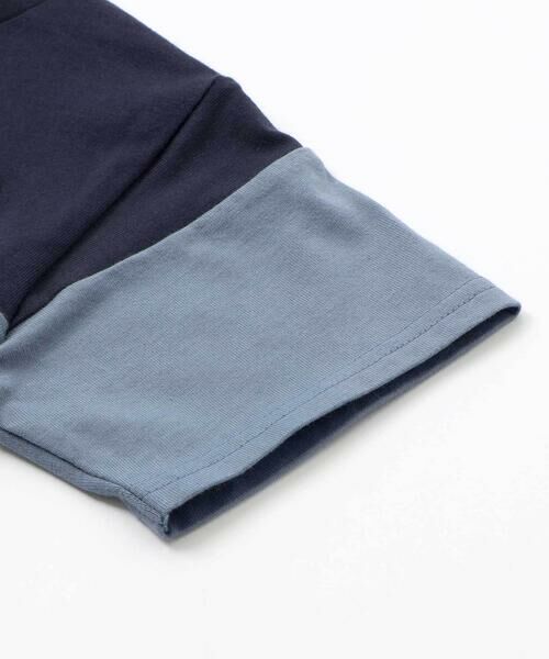 BeBe Petits Pois Vert / ベベ プチ ポワ ヴェール Tシャツ | バイカラーBIGロゴプリント天竺半袖Tシャツ(95~160cm) | 詳細10