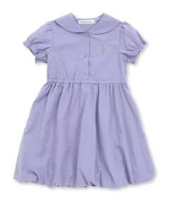 BeBe Petits Pois Vert / ベベ プチ ポワ ヴェール ミニ丈・ひざ丈ワンピース | 丸襟パフスリーブバルーンワンピース(95~150cm)