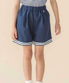 BeBe Petits Pois Vert / ベベ プチ ポワ ヴェール ミニ・ひざ丈スカート | 裾ダブルラインマリン風キュロットパンツ(95~160cm)