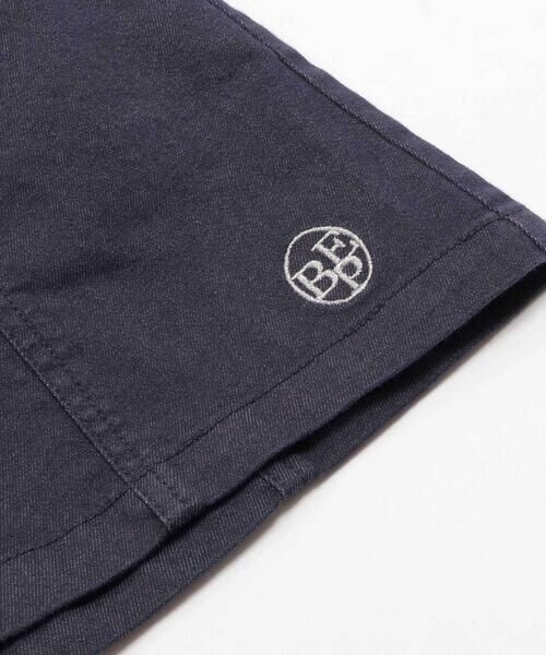 BeBe Petits Pois Vert / ベベ プチ ポワ ヴェール ミニ・ひざ丈スカート | センター切り替えワンポイント刺しゅうデニムキュロットパンツ(95~160cm) | 詳細10