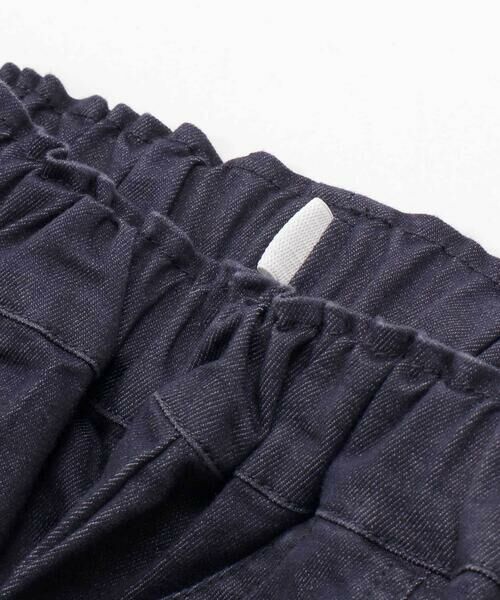 BeBe Petits Pois Vert / ベベ プチ ポワ ヴェール ミニ・ひざ丈スカート | センター切り替えワンポイント刺しゅうデニムキュロットパンツ(95~160cm) | 詳細12