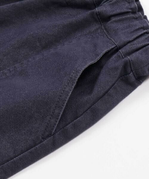 BeBe Petits Pois Vert / ベベ プチ ポワ ヴェール ミニ・ひざ丈スカート | センター切り替えワンポイント刺しゅうデニムキュロットパンツ(95~160cm) | 詳細9