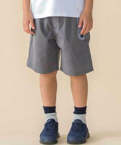 BeBe Petits Pois Vert / ベベ プチ ポワ ヴェール ショート・ハーフ・半端丈パンツ | 【速乾】配色フラップ水陸両用ハーフパンツ(95~150cm)