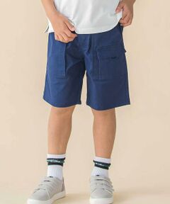 BeBe Petits Pois Vert / ベベ プチ ポワ ヴェール ショート・ハーフ・半端丈パンツ | チノストレッチアウトポケットミリタリーハーフパンツ(95~160cm)