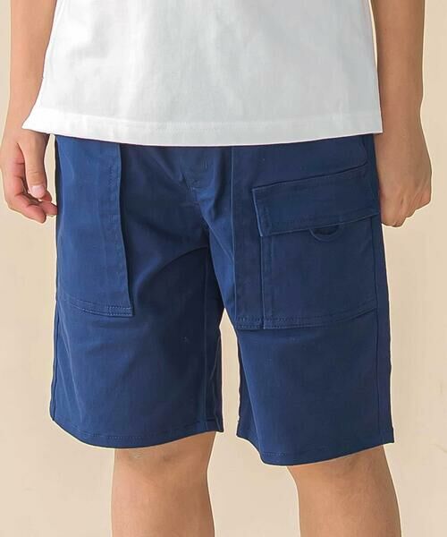 BeBe Petits Pois Vert / ベベ プチ ポワ ヴェール ショート・ハーフ・半端丈パンツ | チノストレッチアウトポケットミリタリーハーフパンツ(95~160cm) | 詳細3