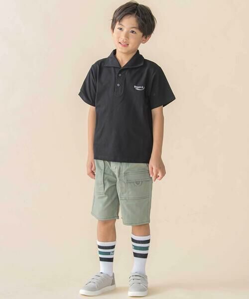BeBe Petits Pois Vert / ベベ プチ ポワ ヴェール ショート・ハーフ・半端丈パンツ | チノストレッチアウトポケットミリタリーハーフパンツ(95~160cm) | 詳細6