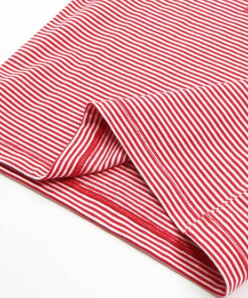 BeBe Petits Pois Vert / ベベ プチ ポワ ヴェール Tシャツ | ベア天竺細ボーダーリボンプリントパフスリーブTシャツ(95~160cm) | 詳細9