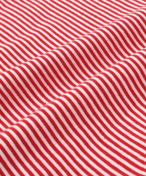 BeBe Petits Pois Vert / ベベ プチ ポワ ヴェール Tシャツ | ベア天竺細ボーダーリボンプリントパフスリーブTシャツ(95~160cm) | 詳細10