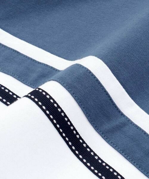 BeBe Petits Pois Vert / ベベ プチ ポワ ヴェール Tシャツ | 天竺バイカラーステッチテープポイント半袖Tシャツ(95~160cm) | 詳細15