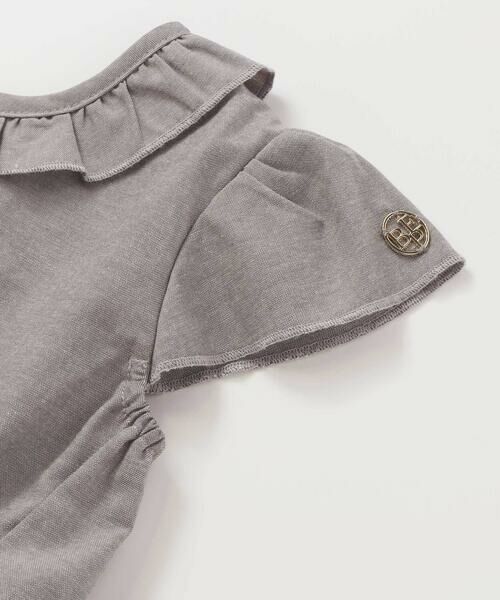 BeBe Petits Pois Vert / ベベ プチ ポワ ヴェール ミニ丈・ひざ丈ワンピース | 【店舗限定】【前後着用可能】ダンガリーフリル襟カシュクールワンピース(95~150cm)<br> | 詳細17