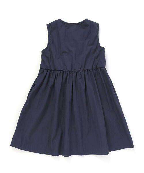 BeBe Petits Pois Vert / ベベ プチ ポワ ヴェール ミニ丈・ひざ丈ワンピース | 【店舗限定】配色フロントタックノースリーブワンピース(95~150cm)<br> | 詳細2