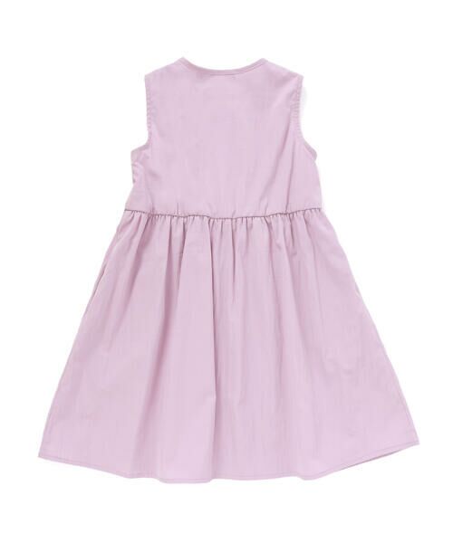 BeBe Petits Pois Vert / ベベ プチ ポワ ヴェール ミニ丈・ひざ丈ワンピース | 【店舗限定】配色フロントタックノースリーブワンピース(95~150cm)<br> | 詳細8