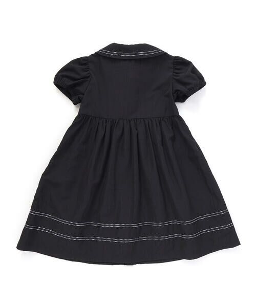 BeBe Petits Pois Vert / ベベ プチ ポワ ヴェール ミニ丈・ひざ丈ワンピース | 【店舗限定】ライン襟付き前開きパフスリーブワンピース(95~150cm)<br> | 詳細13