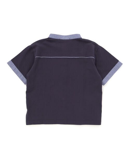 BeBe Petits Pois Vert / ベベ プチ ポワ ヴェール シャツ・ブラウス | 【店舗限定】カノコ+ダンガリー配色シャツ+ハーフパンツセット(95~150cm)<br> | 詳細14